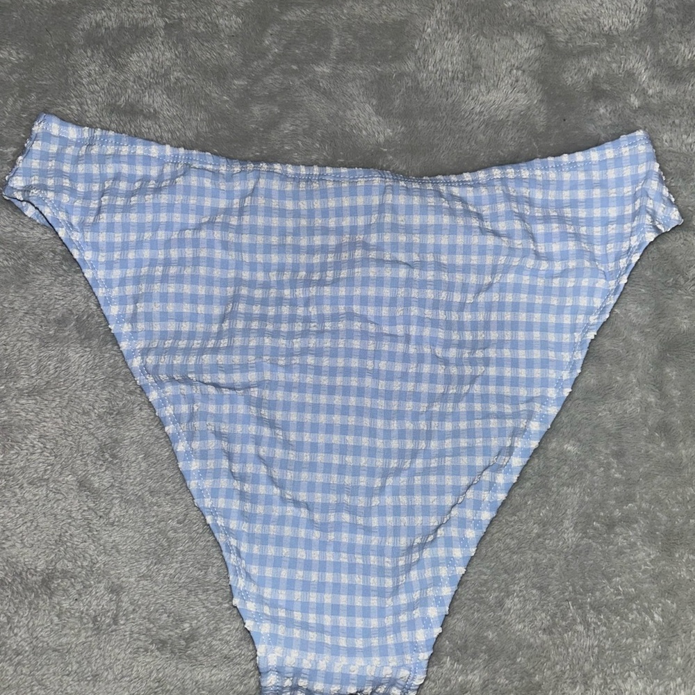 Pink Lily Light Blue Checkered Bikini - Picture 7 of 8